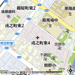 大阪府堺市堺区戎之町東周辺の地図
