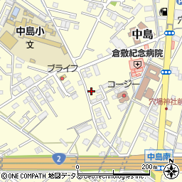 岡山県倉敷市中島866周辺の地図