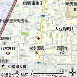 サッポロラーメン月の輪チェーン堺店周辺の地図