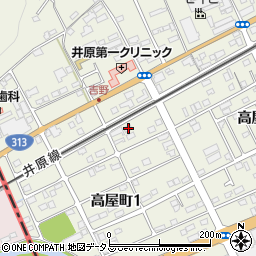 岡山県井原市高屋町1丁目12-2周辺の地図