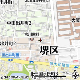 大阪府堺市堺区南田出井町4丁周辺の地図