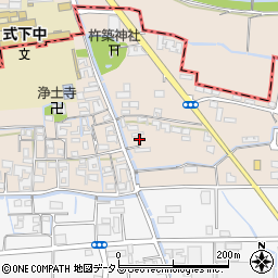 奈良県磯城郡三宅町屏風77周辺の地図