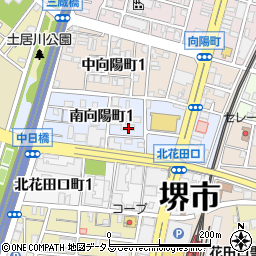 大阪府堺市堺区南向陽町周辺の地図