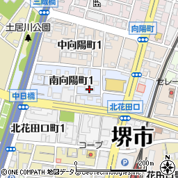 大阪府堺市堺区南向陽町周辺の地図