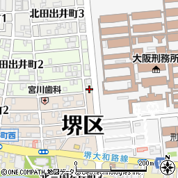 大阪府堺市堺区中田出井町3丁周辺の地図