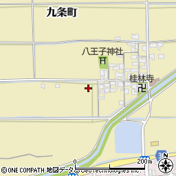 奈良県天理市九条町周辺の地図