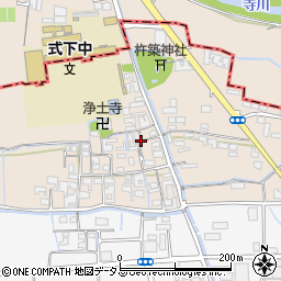 奈良県磯城郡三宅町屏風周辺の地図