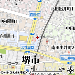 タイムズ堺東駅第７駐車場周辺の地図