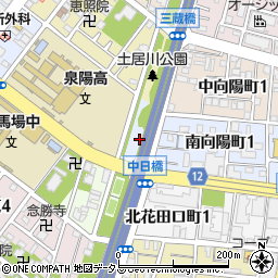 土居川公園トイレ周辺の地図