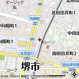 大阪府堺市堺区中向陽町2丁3-14周辺の地図