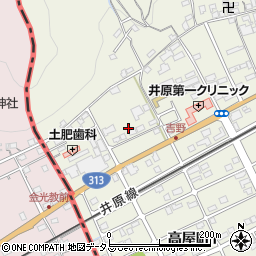 岡山県井原市高屋町90周辺の地図