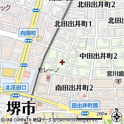 大阪府堺市堺区中田出井町1丁2周辺の地図