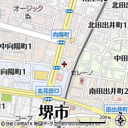 大阪府堺市堺区中向陽町2丁3-16周辺の地図