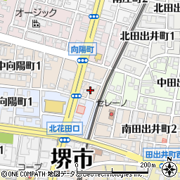 大阪府堺市堺区中向陽町2丁3周辺の地図