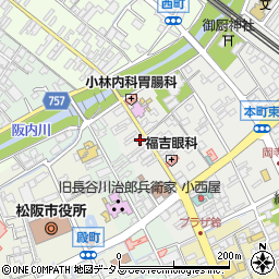 三重県松阪市本町2186周辺の地図