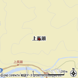 三重県名張市上長瀬周辺の地図