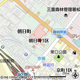 〒515-0003 三重県松阪市朝日町一区の地図