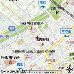三重県松阪市本町2206周辺の地図