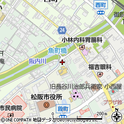 三重県松阪市魚町1608-4周辺の地図