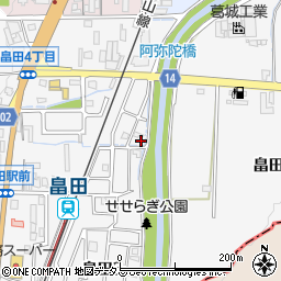 笑陽・畠田の家周辺の地図