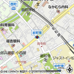 本町東周辺の地図