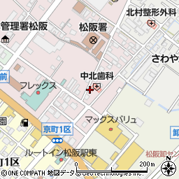 三重県松阪市中央町329-2周辺の地図