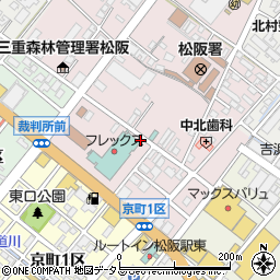 三重県松阪市中央町36-13周辺の地図