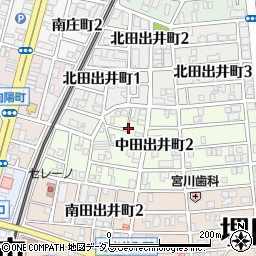 大阪府堺市堺区中田出井町2丁5周辺の地図