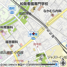 松阪本町郵便局周辺の地図
