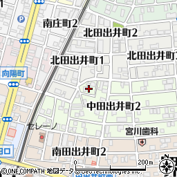 大阪府堺市堺区中田出井町2丁周辺の地図