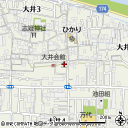 大井会館周辺の地図