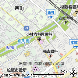 小林内科医院周辺の地図