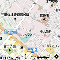 三重県松阪市中央町318-2周辺の地図