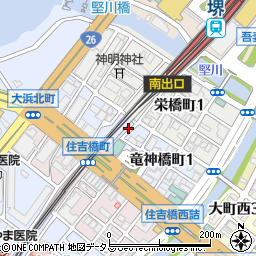 堺駅南口公衆トイレ周辺の地図