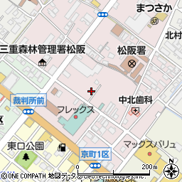 三重県松阪市中央町318-3周辺の地図