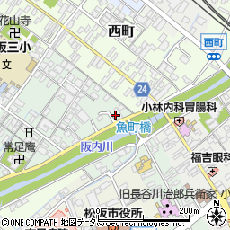 わかや本店周辺の地図