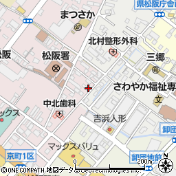 三重県松阪市中央町345周辺の地図