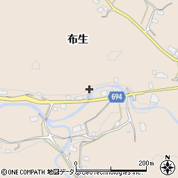 三重県名張市布生1134周辺の地図
