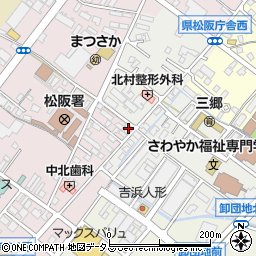 三重県松阪市中央町343-6周辺の地図