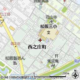三重県松阪市西之庄町周辺の地図