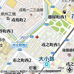 大阪府堺市堺区戎之町西2丁2-6周辺の地図