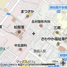 三重県松阪市中央町343周辺の地図