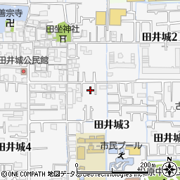 大阪府松原市田井城周辺の地図