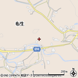 三重県名張市布生1120周辺の地図