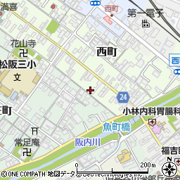 三重県松阪市西町2483周辺の地図