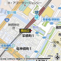 アベニール堺駅前周辺の地図