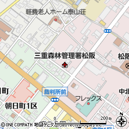 三重森林管理署松阪周辺の地図