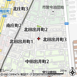 大阪府堺市堺区北田出井町周辺の地図
