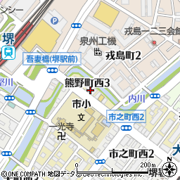池田泉州銀行堺西支店周辺の地図