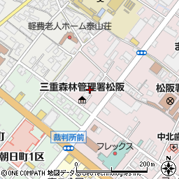 三重県松阪市中央町301-3周辺の地図